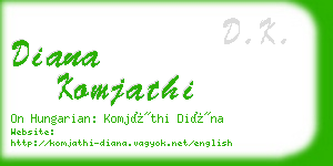 diana komjathi business card